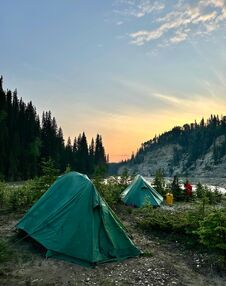 Tents along Canadian river