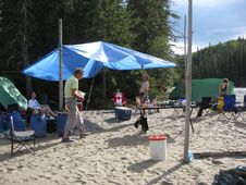 Sandy beach camping