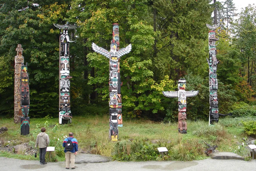 Totem Poles Stanley Park Vancouver