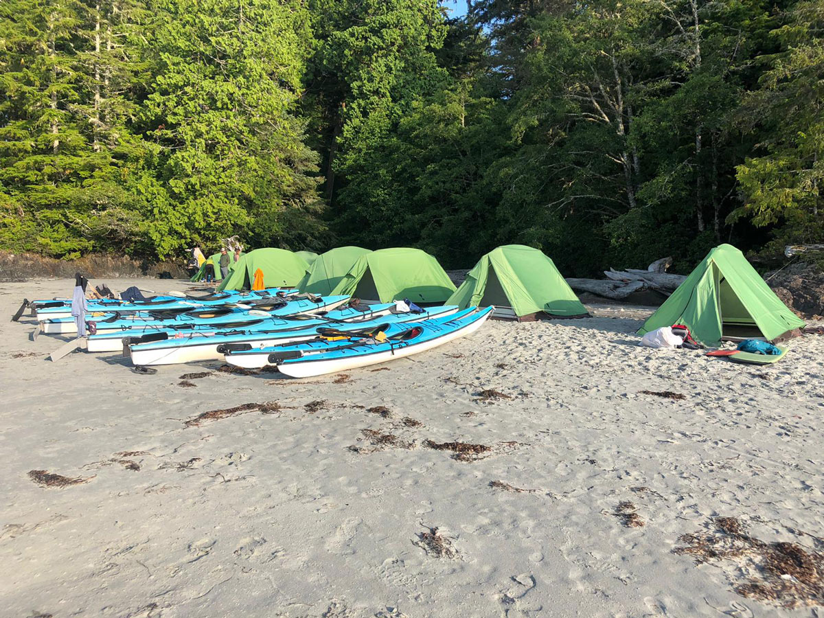 guided kayak trip to vargas island near tofino | kajaktrip zu vargas island bei tofino british columbia