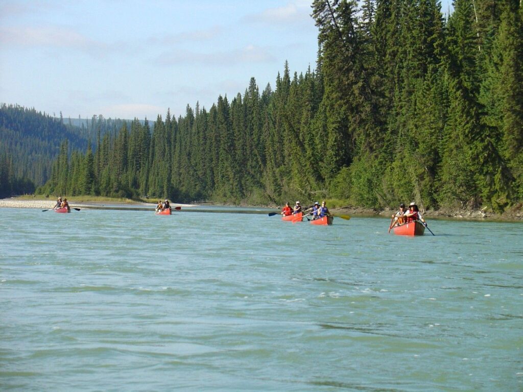geführte Kanutour in Alberta, Kanada | guided canoe tour in Alberta, Athabasca River