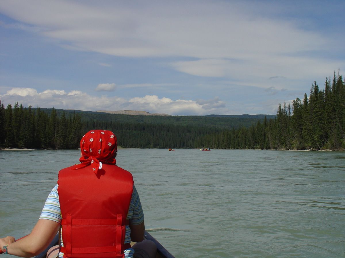 canoe trip, canada, alberta, river, paddle