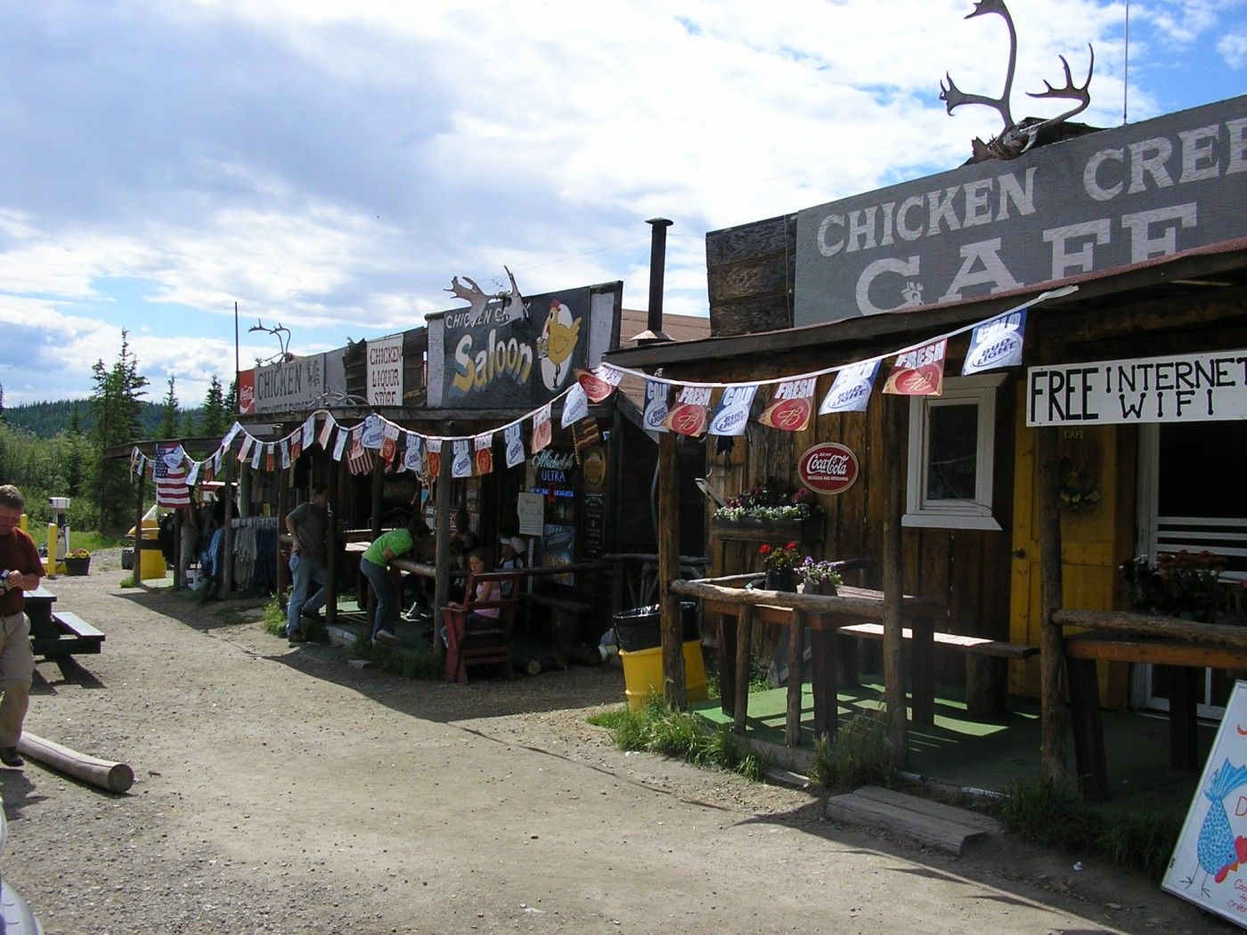 quaint downtown stores in Chicken, Alaska